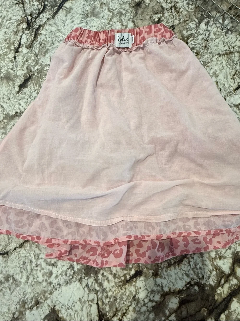 Lola and The Boys Pink Cheetah Skirt and Top Set in Size 8/9